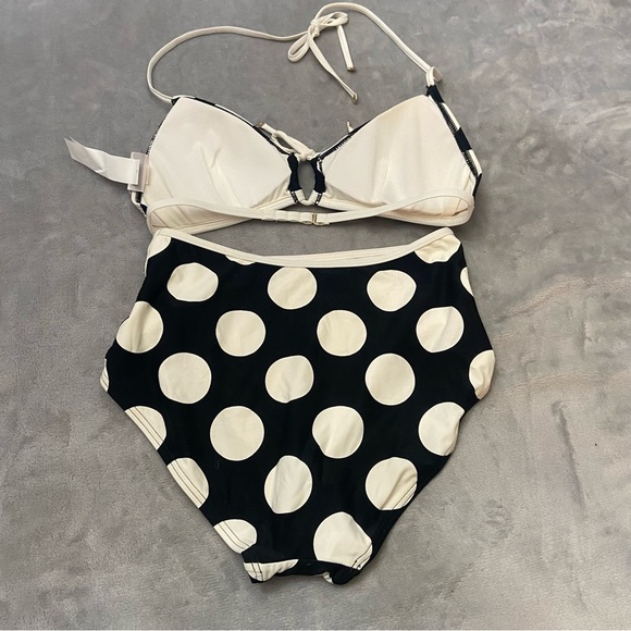 New! SET Kate Spade Kate Spade Drawstring Front Bikini Large Dots 4979 - Picture 11 of 12